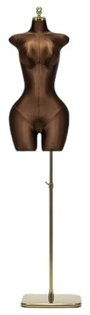 Schneiderpuppe Plus Size weibliche Schaufensterpuppe Körper Oberkörper große Gesäß Kleid Form Kleidung Pinning fähig(Brown)