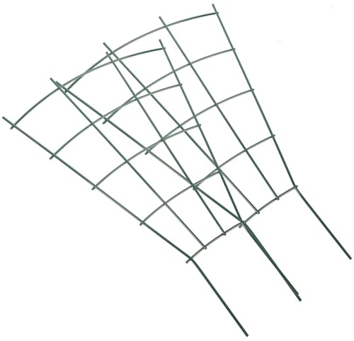 Hemobllo 2 Stück Metall Klettergerüst Grün 40x25cm Stabile Pflanzstütze für Blühende Kletterpflanzen Gemüse im Garten und Zimmer