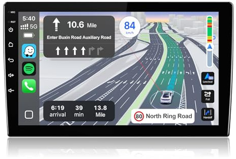 Android 14 Car Multimedia 9-inch Universal Car Radio CarPlay Android Auto Mirror Link GPS Navigation FM/Bluetooth 2 + 32 GB