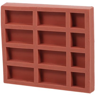 Lurrose Kleiner Silikonform Ziegelstein zum Basteln Flexible Silikonform für Miniaturarchitektur Selbstgemacht Ziegel für Modellbau Beton Seife Kreative Deko