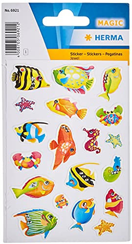 HERMA Sticker MAGIC Fische, Jewel