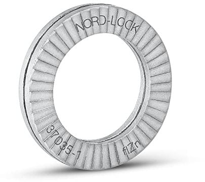 Original Nord-Lock Stahl Keilsicherungsscheiben NL14 für M14. d (mm): 15,2 - D (mm): 23 - T (mm): 3,4