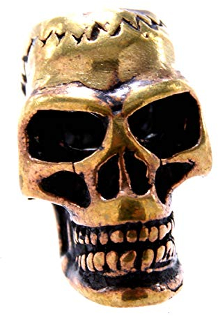 Kiss of Leather Bartperle Haarperle Bronze Totenkopf