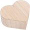 Handgefertigte hölzerne Aufbewahrungsbox Holzkästchen Herz Herzförmige Schmuckschatulle Retro Herzschachtel Container Organizer Portable Verpackung Aufbewahrungsbox Geschenkschachtel Gesch