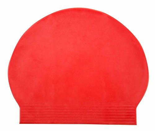 muma Sport – Gorro de látex liso para natación y piscina (5 unidades, rojo)