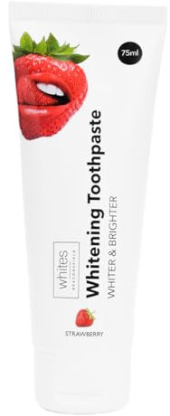 Whites Beaconsfield Strawberry Whitening Toothpaste – Advanced Stain Removal & Enamel Protection, Restores Shine & Improves Colour, Remineralises Sensitive Teeth, Dentist‑Developed, Vegan