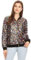 ANNA-KACI Damen Schwarz Silber Pailletten Dünne Rib Rop Langarm Reißverschluss Kurz Bomberjacke Fliegenjacke Bikerjacke Blazer Jacke
