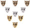 PandaHall 30 stücke 3 Farbe Tibetan Alloy Leopard Kopf Perlen Stecker Charme Perlen Metall Spacer für Armband Halskette Ohrringe Schmuck Machen