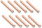 JSDDE Piercing 10 Stück Set Chirurgenstahl 1.5-3mm Strasssteine 20ga Nasenpiercing Nase Gerade Ringe Nasenstecker Nasenringe Fake Körper Piercing Schmuck (1.5mm Rosegold)