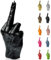 Candellana Kerzen Figur Handgemachte Kerze Geburtstagskerze lustiges Geschenk Valentinstagskerzen, Hand FCK, Schwarz Metallic