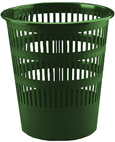 FELIXMANIA Papelera de Plástico de Rejilla 12 litros Verde