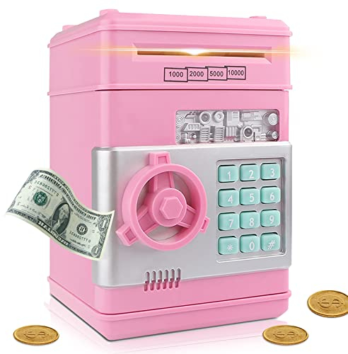 YUNYODA Tirelire électronique pour Enfants, Tirelire numérique avec Mot de Passe Grande Tirelire électrique ATM Bank Safe Machine, banques automatiques pour Enfants