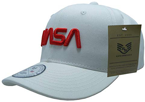 Rapid Dominance Unisex NASA Deluxe Cap Verschluss, Weiss/opulenter Garten, Einheitsgröße