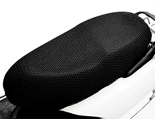 iSpchen Motorrad Sitzbezug Rutschfest Sitzkissen 3D Stoff Wasserdicht Atmungsaktiv Wärmeisolierung Sitzbezüge Motorrad Sitzbankbezug Mesh Sitzbank Kissen für Motorrad Roller Sitzschutz Schwarz,3XL