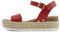 Soda CHIVAS ~ Damen-Sandale mit Nieten, Keilabsatz, Rot PU, 40 EU