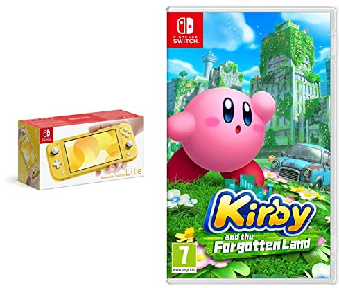 Nintendo Switch Lite - Yellow + Kirby and the Forgotten Land (Nintendo Switch)