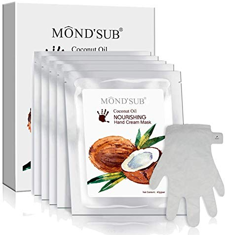 Handmaske feuchtigkeitsspendende Handschuhe Handreparatur trockene rissige raue Haut Reparaturhandtuch Maske Handschuhe Männer und Frauen Elitzia ETMM03 (Coconut Oil))