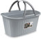 Stefanplast Elegance Rattan Basket with Handle, Grey, 58 x 37 x 29 cm, 1 product unit