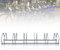 Ikodm Fahrradständer für 6 Fahrräder 35-55 mm Reifenbreite Mehrfachständer Aufstellständer Radständer Bodenständer, Fahrradständer Mountainbike, HBT: ca. 26 x 160 x 32 cm, Silber