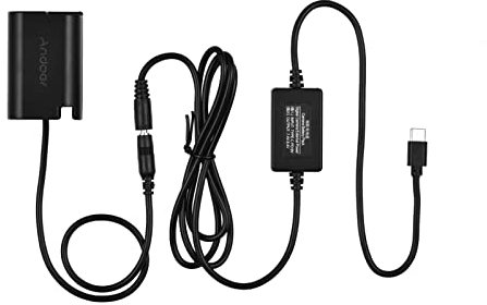 Andoer DMW-DCC17 Dummy Battery with Type-C Power Adapter Cable DMW-BLK22 Dummy Battery Coupler Accessory Replacement for Panasonic LUMIX S5 DC-S5 DC-S5K DC-S5GK GH6 Cameras