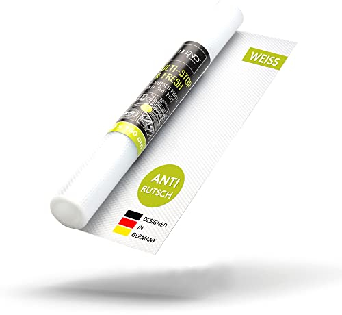 LILENO HOME Schubladenmatte 30x150 cm (Weiss) 1er Set - Antirutschmatte Schubladen als Schubladeneinlage für Kühlschrank - Schublade Einlagen zuschneidbar als Antirutschmatten Küche
