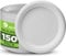 Ask Packaging 100% Compostable (9 Inch / 150-Pack) Heavy-Duty Eco-Friendly Disposable Bagasse Plates, Made of Natural Sugarcane Fibers – 9 Biodegradable Paper Plates