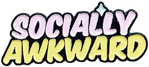Niedliche Damen-Brosche, Social Awkward, Emaille, Anstecknadel, Anstecknadel, Anstecknadel, Schal-Zubehör, Andere Edelsteine