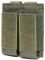 Azarxis Tactical Pistol Mag Pouch Holder Double Triple Molle Magazines Carrier Holster Bag with Front Loop Panel Fast Access (Green - Double Pockets)