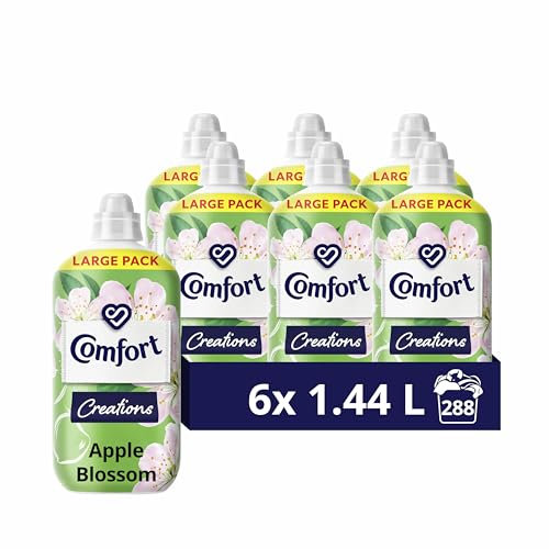 Comfort Creations Apple Blossom Fabric Conditioner with Stay Fresh technology for 100 days of freshness + fragrance* 6x 1.44 L (288 washes)