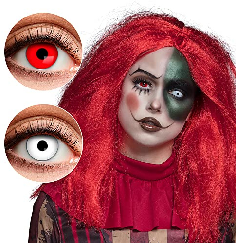 Boland - Farbige Kontaktlinsen für 3 Monate, 2 Stück | Monatslinsen ohne Sehstärke für Karneval, Mottoparty und Halloween