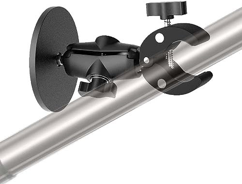 usmallbee Car Selfie Stick Mount, Magnetic Super Camera Clamp Mount with Double Socket Arm for Car Kit for GoPro Hero 11/10/9/8 Insta360, Photography Light Fixture Bracket, Mirrorless,Shoot