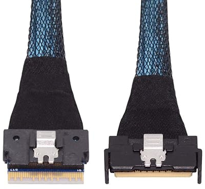chenyang Slimline SFF-8654 8i Stecker zu PCI-E 5.0 MCIO 8i 74Pin SFF-TA-1016 Mini Cool Edge IO Stecker PCI-Erweiterungskabel 0.5M