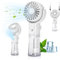 Newthinking Portable Mist Fan, Mini Travel Handheld Fan with Water Mist Spray, USB Rechargeable Personal Small Fan with 4 Speeds Adjustable and 180° Rotating (White)