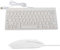 Small Wired Keyboard and Mouse, 284 * 134 * 18mm / 11.2 * 5.3 * 0.7inch Ultra Thin USB Wired Keyboard Optical Mouse Mice Set Combo for PC Laptop Desktop white