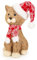 Logbuch-Verlag große Deko Katze Santa Weihnachtskatze Weihnachtsdekoration für Katzenliebhaber 30 cm aus Grass & Stoff