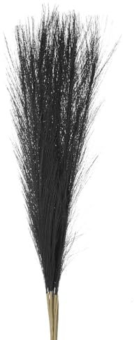 sourcing map 12Pcs Faux Pampas Grass,21/55cm Fluffy Fake Pampas Grass Decor Tall Artificial Pampas Grass for Living Room Party Wall Vase Wedding Decoration,Black