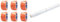 ACIT Ruban Toilé Américain, Orange, lot de 6 rouleaux, 50mm x 25m, idéal pour réparations & TECPLAST Bâche peinture en ROULEAU 3x25 m 40RPE Economique - Rouleau plastique de protection