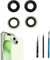 Lot de 2 lentilles de Rechange 15 Plus pour Appareil Photo arrière iPhone 15, Anti-Rayures et étanche,avec d'outils de réparation