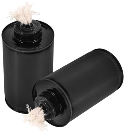 jojofuny 2 Pack Garden Torch Canister: Metal Torch Refill Canister - Outdoor Patio Fuel Replacement Tanks for Backyard Decoration