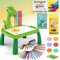 BuzzoXerex Projecteur Dessin Enfants, 48 Pièces Tableau Dessin Projection Enfants Set avec 48 Motifs, Carnet de Croquis, Carnet d'autocollants, Crayons de Couleur pour Enfants 3-10 Ans (Vert)