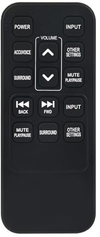 VINABTY New Remote Control Replacement fit for ﻿ZVOX Accuvoice AV157 for ﻿ZVOX AV203 for ﻿ZVOX AV257 SoundBar TV Speaker Remote Controller