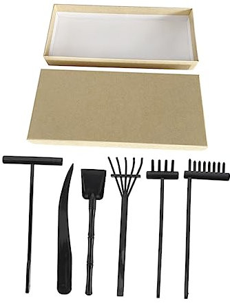 BESTonZON Ensemble De Table De Sable Et Râteau De Jardin Zen Outil De Dessin sur Sable pour Décorations De Bureau Accessoires Et Fournitures