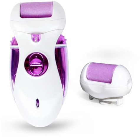 Baluue Elektrischer Epilierer für Frauen Funktion Wiederaufladbar Kabellos für Nass und Trockenanwendung Ganzkörperrasierer Bikini-trimmer Violett-weiß