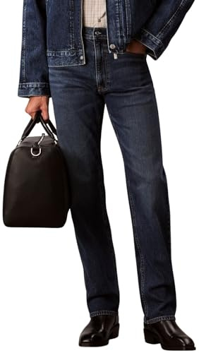 Calvin Klein Men’s Straight Fit Oil Slick Jeans