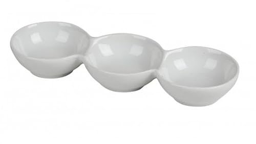 Urban Living La Ceramic – Aperitif Bowl with 3 Compartments 8 x 3 x 23.5 cm