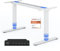 SANODESK Bureau Assis Debout Électrique à 2 Moteurs Charge 120kg, Bureau Réglable en Hauteur en Acier avec Panneau Clavier Contrôle à Fonctions Mémoires, Grand Système Anti-Collision, Blanc