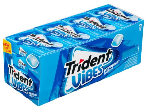 Trident Vibes Menta, Chicles Sin Azúcar, Pack 16 uds
