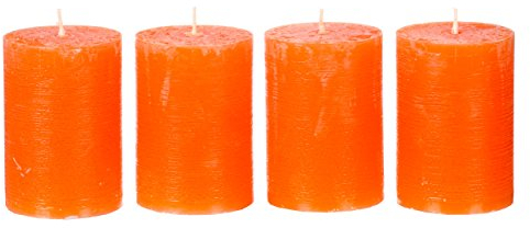 Adventstumpenkerzen rustik orange 60 x 80 mm