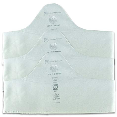 More of Me to Love Cotton Bra Liner White, Medium, 3-Pack