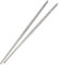 Ketobk 2 Pairs Stainless Steel Chopsticks Anti-Skip Thread Style Durable Silver Metal Chopsticks Chinese Stylish